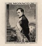 Monaco_1969_Yvert_PA94a-Scott_C76_unissued_in_TD_Napoleon_horizontal_die_without_frame_positive_etat_black_a_AP_detail