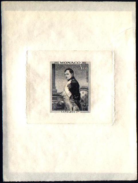 Monaco_1969_Yvert_PA94a-Scott_C76_unissued_in_TD_Napoleon_horizontal_die_without_frame_positive_etat_black_b_AP