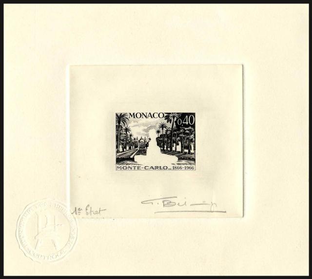 Monaco_1966_Yvert_693a-Scott_634_unadopted_Charles_III_Monument_1er_etat_black_b_AP