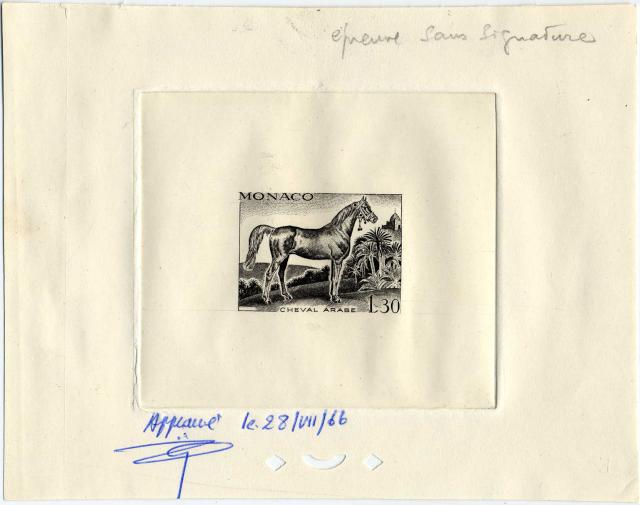 Monaco_1970_Yvert_837a-Scott_787_unadopted_1f30_cheval_arabe_black_ATP