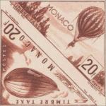 Monaco_1953_Yvert_Taxe_50-51-Scott_J45a_brown_e_detail