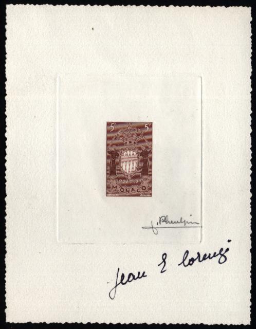Monaco_1954_Yvert_411a-Scott_318_unissued_in_TD_armoirie_brown-red_aa_AP