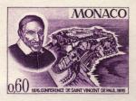 Monaco_1976_Yvert_1067a-Scott_1038_unadopted_St_Vincent-de-Paul_lilac_ba_AP_detail