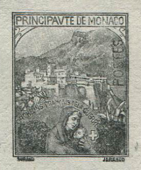 Monaco_1919_Yvert_29a-Scott_B4_unissued_15c_+_15c_Orphelins_etat_black_AP_detail