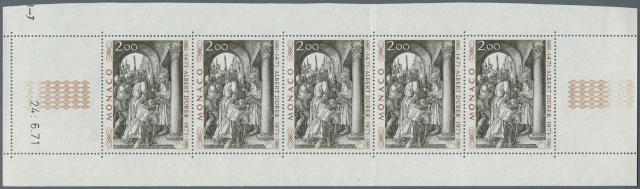 Monaco_1972_Yvert_876A-Scott_817_unissued_Albert_instead_of_Albrecht_Durer_five_b_US