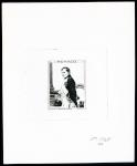 Monaco_1969_Yvert_PA94b-Scott_C76_unissued_in_TD_Napoleon_horizontal_die_with_frame_positive_1er_etat_black_c_AP