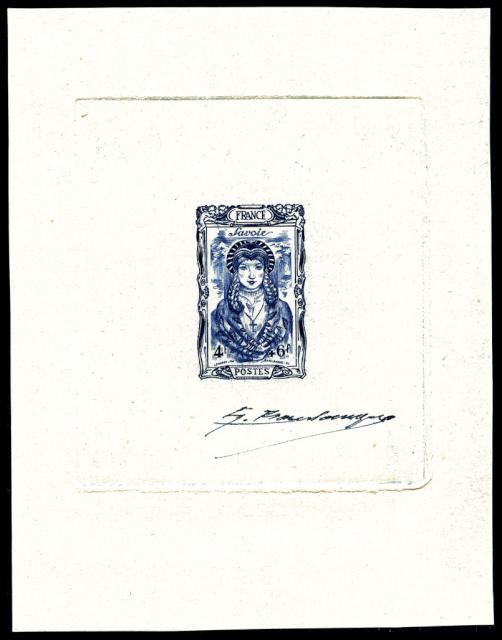 France_1944_Yvert_597a-Scott_B171_unadopted_4f_+_6f_Savoie_dark-blue_d_AP
