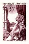 France_1951_Yvert_973b-Scott_714b_unadopted_joaillerie_Type_II_dark-lilac_ba_AP_detail