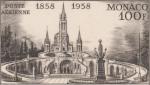 Monaco_1958_Yvert_PA69a-Scott_C51_unadopted_Lourdes_sepia_AP_detail