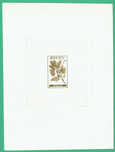 Monaco_1959_Yvert_516a-Scott_440_unadopted_1f_Mimosa_ocher_b_AP