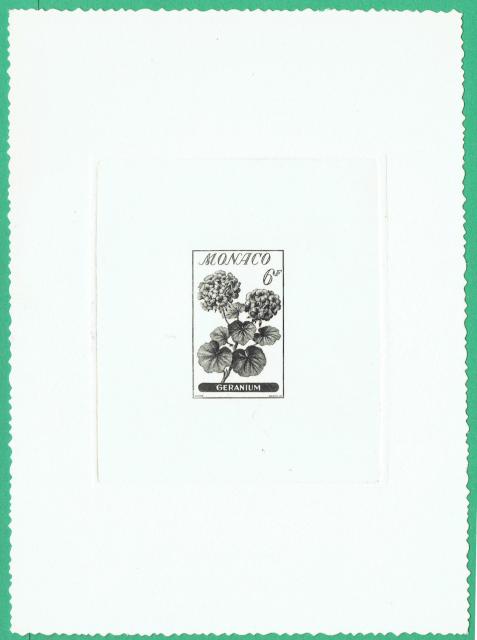Monaco_1959_Yvert_518a-Scott_442_unadopted_6f_Geranium_black_bb_AP