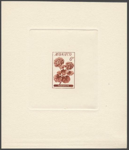 Monaco_1959_Yvert_518a-Scott_442_unadopted_6f_Geranium_brown-red_ab_AP