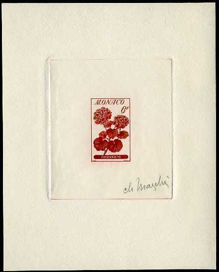 Monaco_1959_Yvert_518a-Scott_442_unadopted_6f_Geranium_red_b_AP