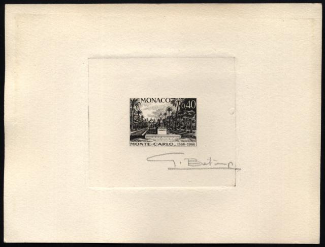 Monaco_1966_Yvert_693a-Scott_634_unadopted_Charles_III_Monument_etat_sepia_aa_AP