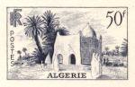 Algeria_1955_Yvert_327a-Scott_263_unadopted_50f_Mosquee_and_Oasis_blue_aa_AP_detail