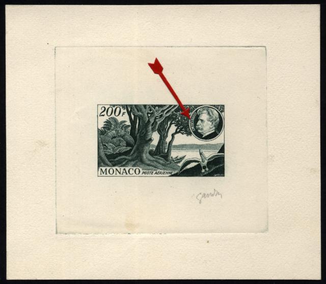 Monaco_1955_Yvert_PA59a-Scott_C40_unadopted_Scweitzer_dark-green_aa_AP