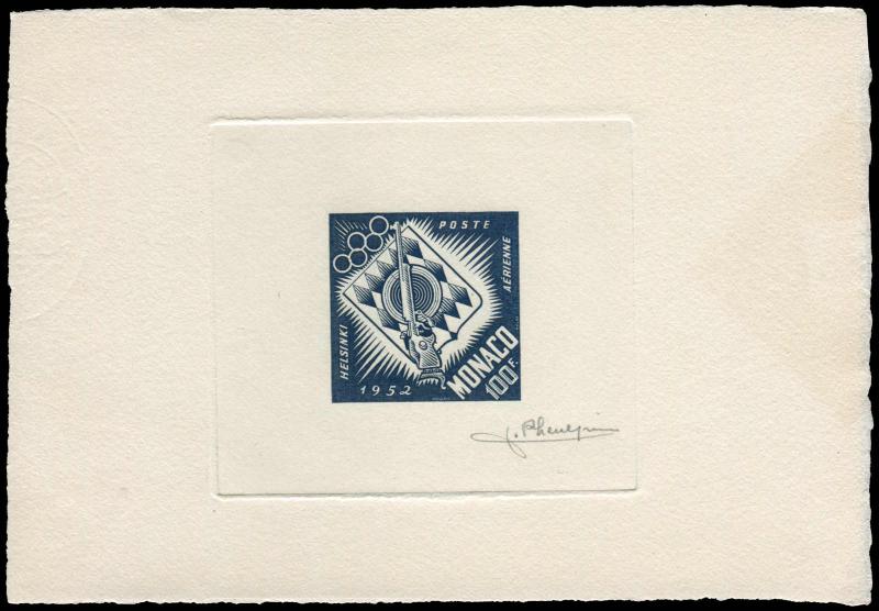 Monaco_1953_Yvert_PA53-Scott_C38_dark-blue-grey