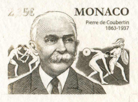 Monaco_2013_Yvert_2859a-Scott_2706_unadopted_2€35_Pierre_de_Coubertin_etat_black_b_AP_detail
