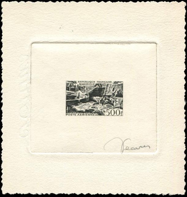 France_1949_Yvert_PA27a-Scott_C26a_unadopted_Marseille_500f_black_p_AP