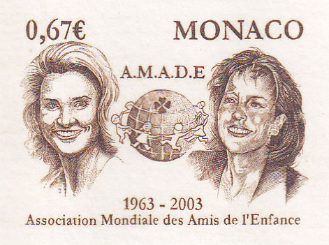 Monaco_2002_Yvert_2379a-Scott_2277_unadopted_taille-douce_67c_Grace_and_Caroline_etat_brown_bb_AP_detail
