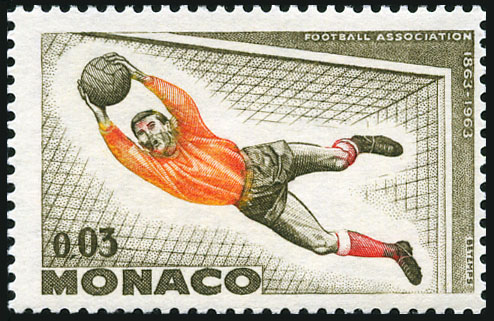 Monaco_1963_Yvert_622-Scott_555_Football_IS