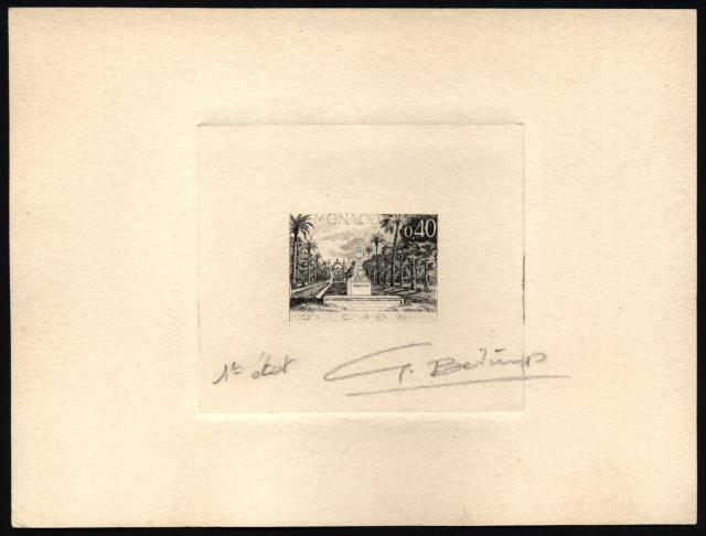 Monaco_1966_Yvert_693a-Scott_634_unadopted_Charles_III_Monument_2eme_etat_sepia_aa_AP