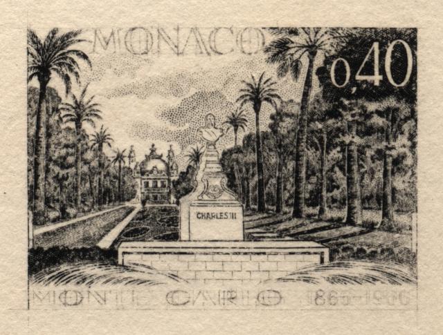 Monaco_1966_Yvert_693a-Scott_634_unadopted_Charles_III_Monument_2eme_etat_sepia_aa_AP_detail