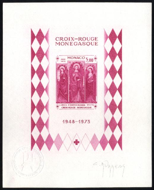 Monaco_1972_Yvert_BF7a-Scott_864_unadopted_Dolceaqua_Red_Cross_lilac_c_AP