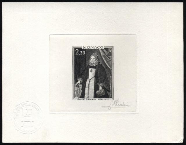Monaco_1968_Yvert_771a-Scott_711_unadopted_Jeanne_Grimaldi_positive_black_a_AP