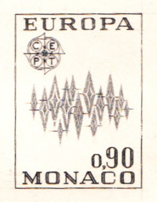 Monaco_1972_Yvert_884a-Scott_832_unadopted_Europa_1er_etat_black_ab_AP_detail