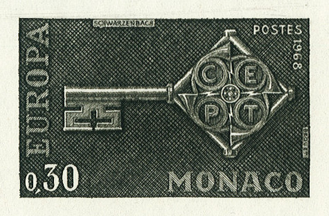 Monaco_1968_Yvert_749a-Scott_689_unadopted_Europa_black_ab_AP_detail