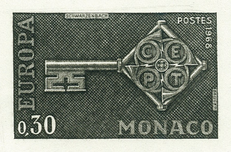 Monaco_1968_Yvert_749a-Scott_689_unadopted_Europa_black_b_AP_detail