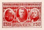 Monaco_1928_Yvert_112a-Scott_112_unissued_in_typo_International_Philatelic_Expo_red_a_typo_AP_detail