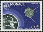 Monaco_1965_Yvert_664-Scott_605_Satellite_Syncom_II_IS