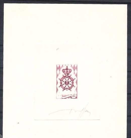 Monaco_1958_Yvert_490a-Scott_410_unadopted_St-Charles_Order_1er_etat_lilac_AP