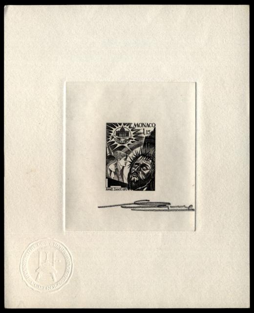Monaco_1975_Yvert_1015a-Scott_973_unadopted_Holy_Year_black_aa_AP