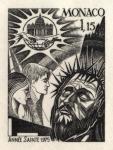 Monaco_1975_Yvert_1015a-Scott_973_unadopted_Holy_Year_black_aa_AP_detail_a