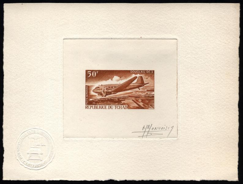 Chad_1967_Yvert_PA39-Scott_C35_brown_f