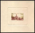Monaco_1958_Yvert_PA69a-Scott_C51_unadopted_Lourdes_brown_+_olive-green_AP