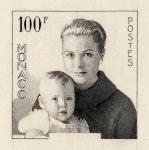 Monaco_1958_Yvert_489a-Scott_409_unadopted_Grace_and_Caroline_2eme_etat_black_a_AP_detail