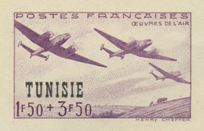 Tunisia_1942_Yvert_288A-Scott_unadopted_1f50_+_3f50_OEuvres_de_Air_violet_1502_b_ATP_detail
