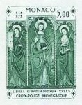 Monaco_1972_Yvert_BF7a-Scott_864_unadopted_Dolceaqua_Red_Cross_dark-green_b_ESS_detail