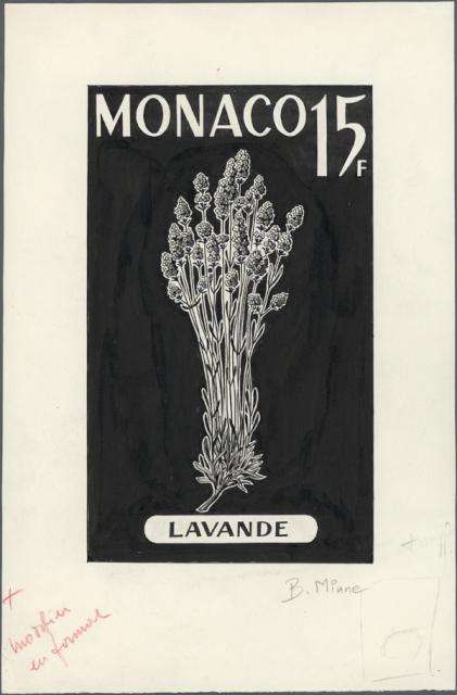 Monaco_1959_Yvert_521b-Scott_445_unadopted_15f_Lavande_MAQ