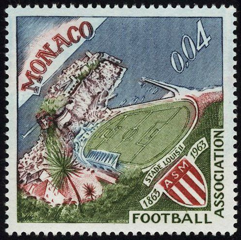 Monaco_1963_Yvert_623A-Scott_556_Louis_II_Stadium_unissued_without_overprint_m_US