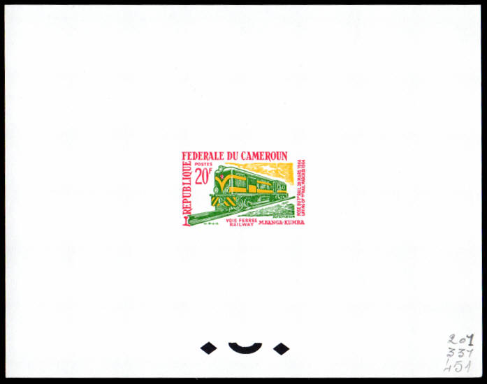 Cameroun_1965_Yvert_393-Scott_412_yellow_201_green_331_red_451_typo_a