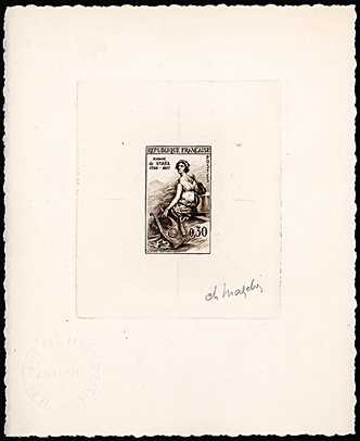 France_1960_Yvert_1269-Scott_974_dark-brown_b