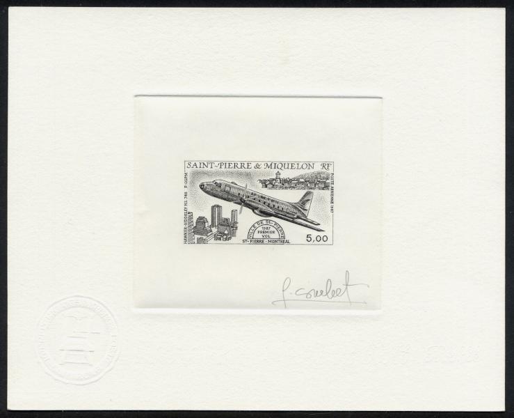 St_Pierre_1987_Yvert_PA64-Scott_C61_black_a