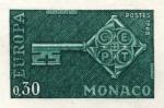 Monaco_1968_Yvert_749a-Scott_689_unadopted_Europa_green_aa_AP_detail