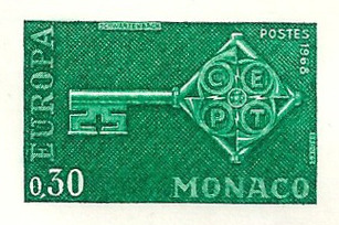 Monaco_1968_Yvert_749a-Scott_689_unadopted_Europa_green_ab_AP_detail