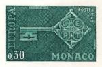 Monaco_1968_Yvert_749a-Scott_689_unadopted_Europa_green_ba_AP_detail
